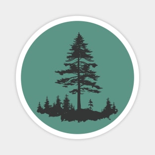 Pine Tree Gift, Trees, Camping, Hiking, Nature lovers - Dark Version Magnet